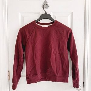 Everlane French Terry Crew Burgundy S
